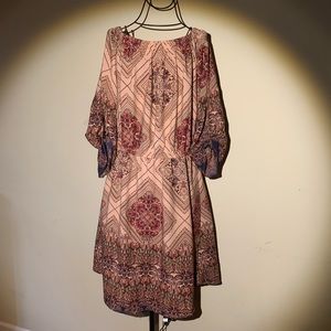 pink paisley dress